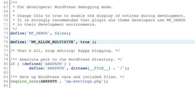 Cómo pasar WordPress a modo multisitio, paso a paso multisitio wordpress 2
