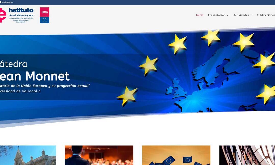 Diseño web en WordPress para la Cátedra Jean Monnet – Universidad de Valladolid
