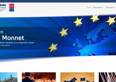 Proyectos Diseño web en WordPress para la Cátedra Jean Monnet – Universidad de Valladolid