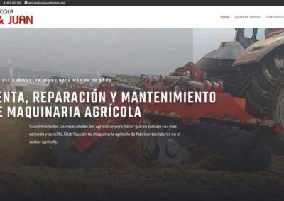 Proyectos Renovación web para Dani & Juan – venta de maquinaria agrícola en Valladolid