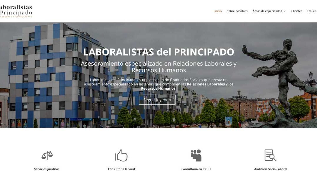 Nuevo sitio web en WordPress para Laboralistas del Principado (Oviedo)