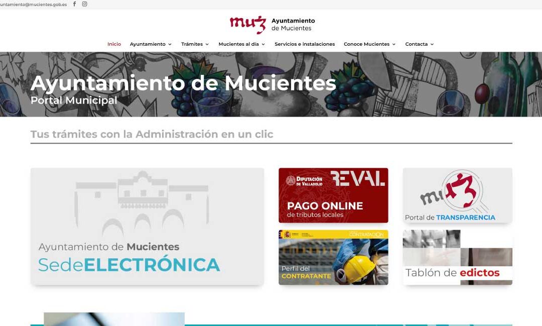 Diseño web para el Ayuntamiento de Mucientes – nueva página municipal