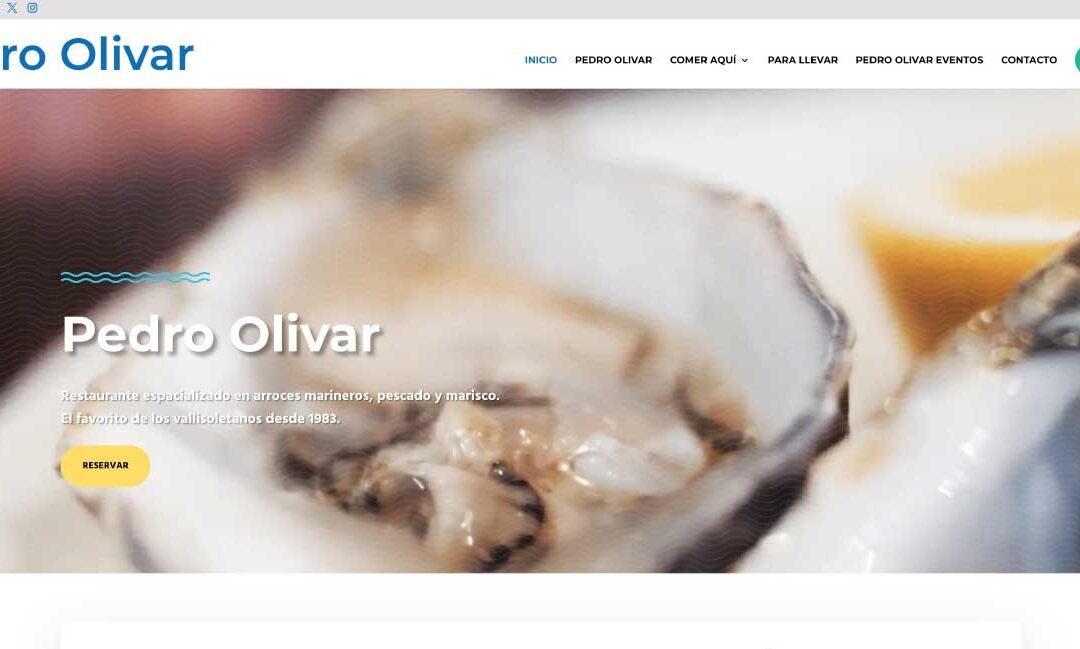 Renovación web para el Restaurante Pedro Olivar – diseño fresco y moderno
