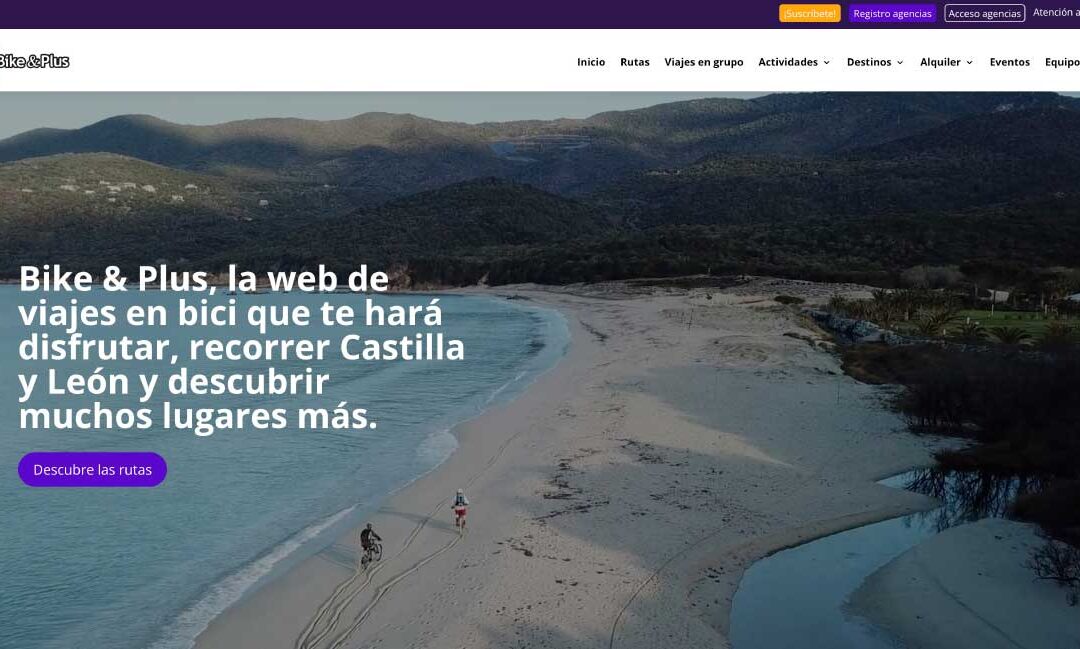 Diseño web para Bike and Plus – nueva línea de turismo para ciclistas de Iluxion Viajes