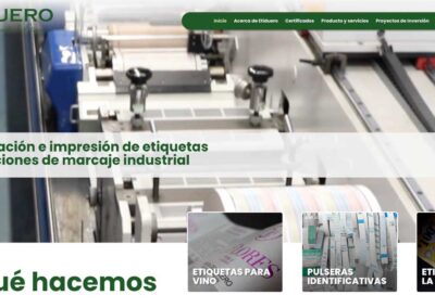 Proyectos Diseño web corporativa para Etiduero en WordPress