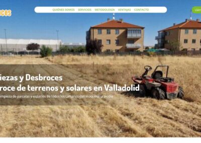 Proyectos Diseño web para empresa de limpieza de solares y desbroces en Valladolid