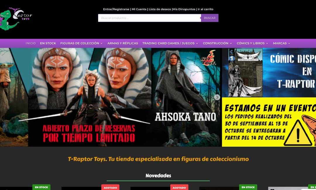 Tienda online de coleccionismo, juguetes y cómics en WooCommerce