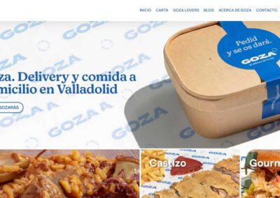 Proyectos Diseño web en WordPress para Goza, el servicio de Delivery del Grupo Moga