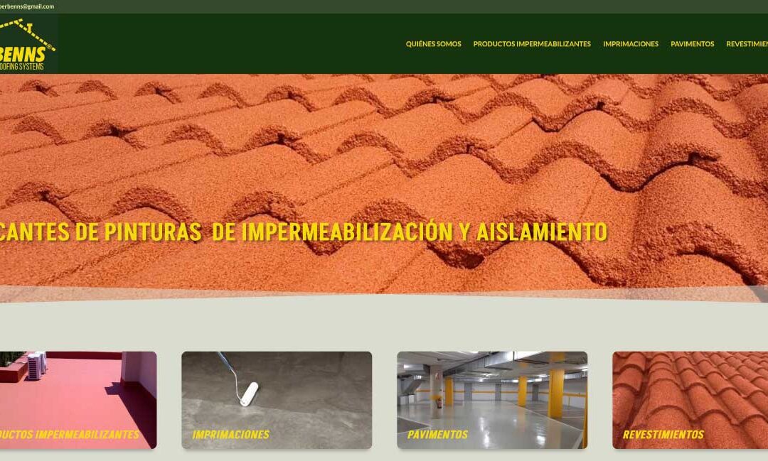 Diseño de landing page para Imperbenns
