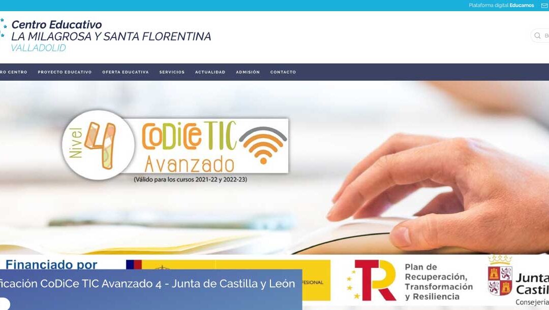 Diseño web en WordPress para el Colegio La Milagrosa y Santa Florentina