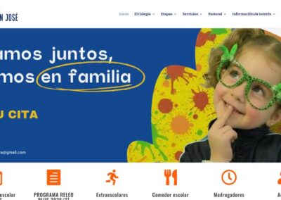 Proyectos Diseño web en WordPress para el Colegio Patrocinio San José