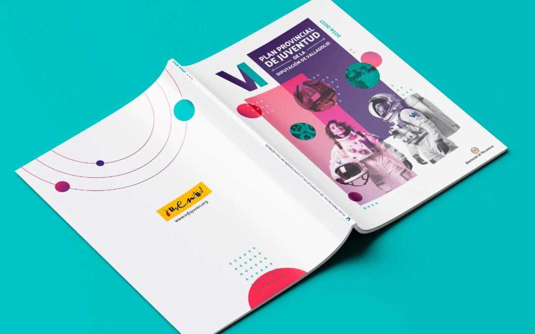 Diseño y maquetación editorial del VI Plan de Juventud de la Diputación de Valladolid (2024-2027)