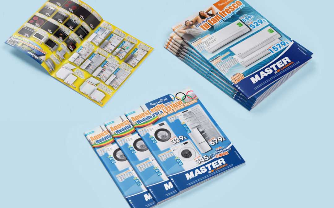 Diseño del folleto mensual de promociones para Master Cadena