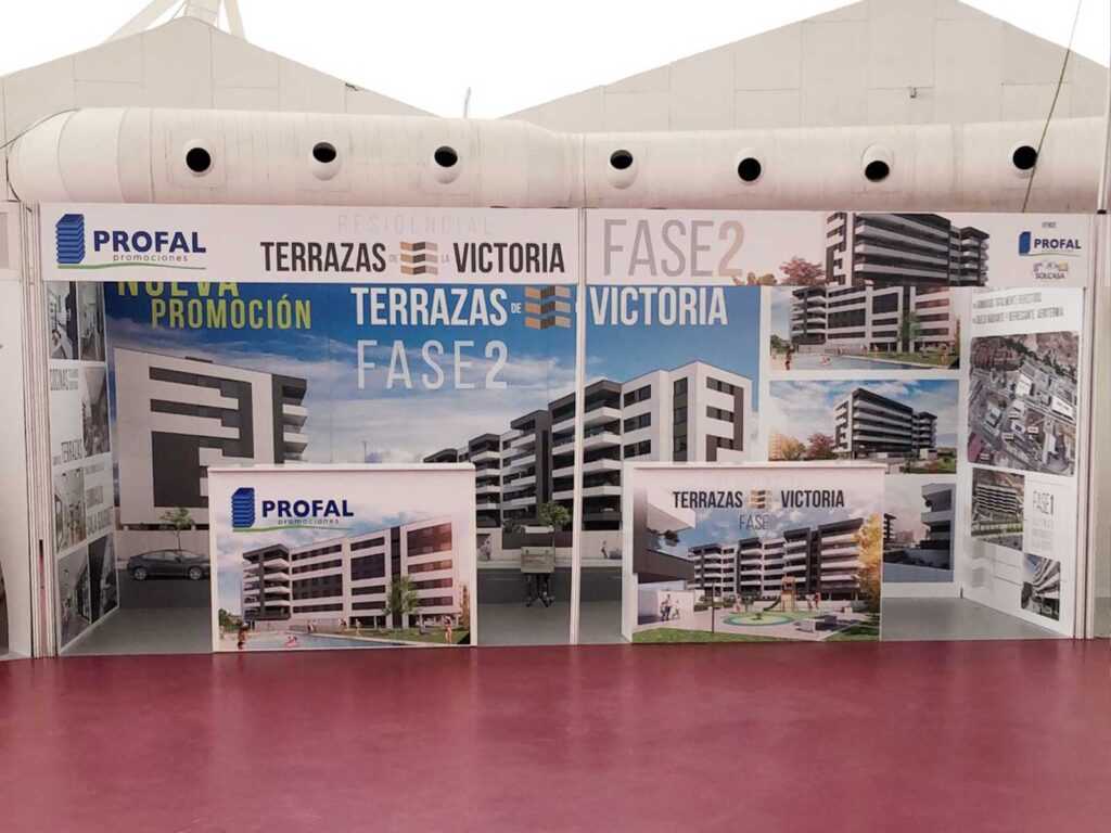 Diseño de revestimientos para stands promocionales de Profal